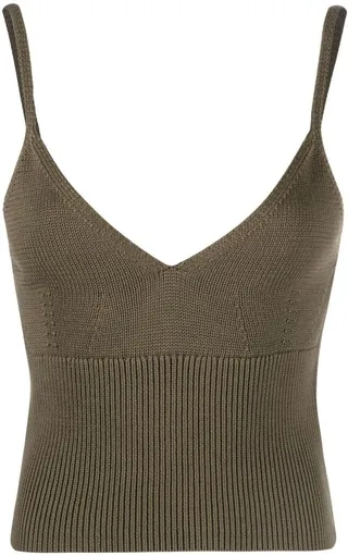 knitted V-neck sleeveless vest