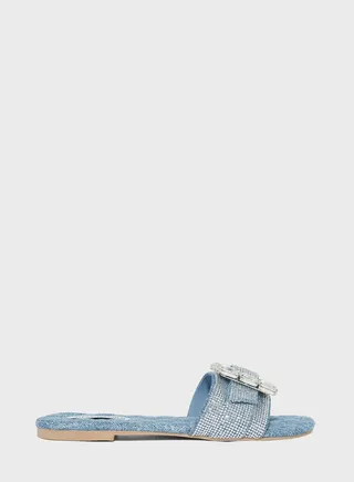 Silgle Strap Flat Sandals