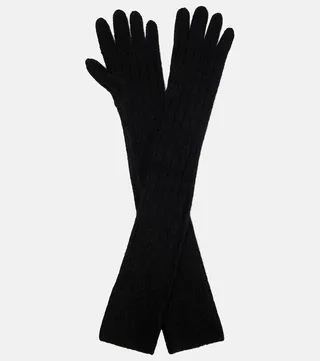 Alpaca wool-blend gloves