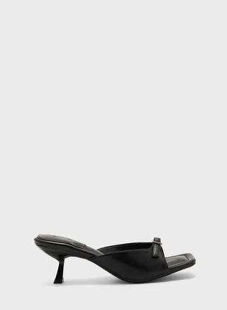 Buckle Strap Mid Heel Sandals