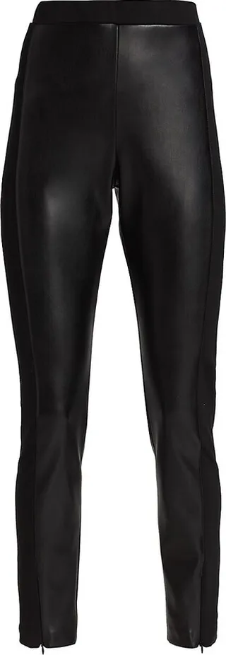 Mixed Vegan Leather Pants