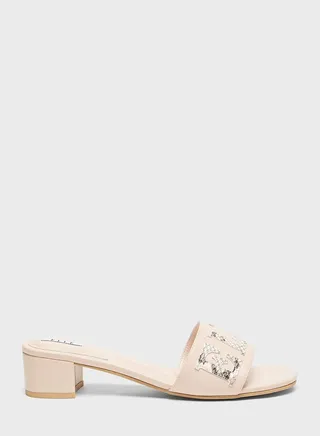 One Strap Block Heel Sandals