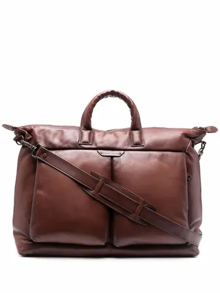 Helmet leather briefcase