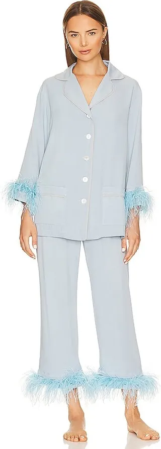 Party Pajama Set with Feathers