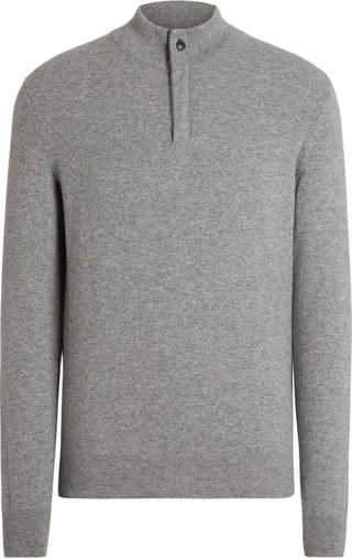 Button-Front Cashmere Jumper