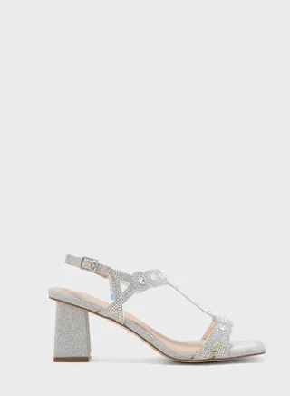 Ankle Strap Mid Heel Sandals