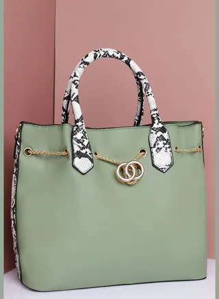 Solid Casual Hand Bag with Zip Lock For Women