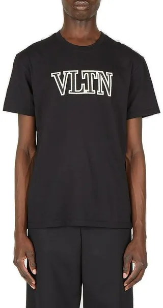 Valentino VLTN Logo Embroidered Crewneck T-Shirt