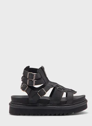 Pu Sporty Strappy Flat Sandals