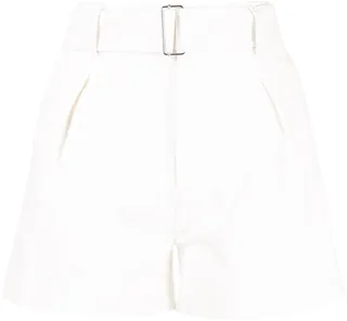 Belted Cotton Shorts