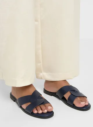 Interwoven Strap Flat Sandal