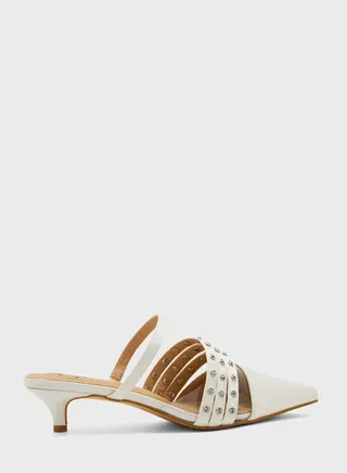 Strapped Heeled Mules