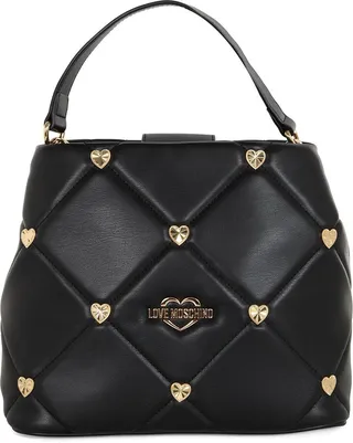Heart Stud Embellished Tote Bag