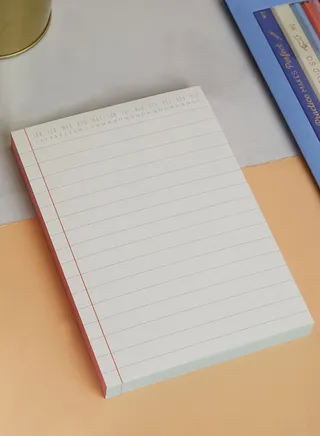 Colorblock Notepad - Coral & Blue