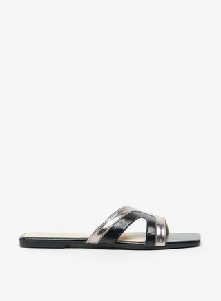 Womens Textured Slip On Slide Sandals Ramadan Collection