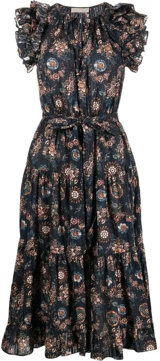Virginia floral-print midi dress
