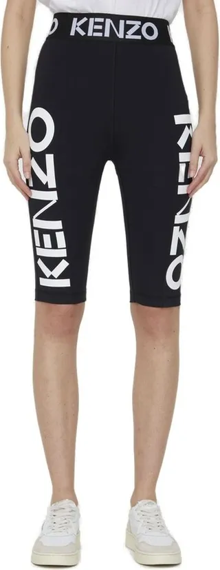 Kenzo Logo Printed Knee-Length Stretch Shorts