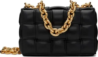 Bottega Veneta Black Chain Cassette Shoulder Bag