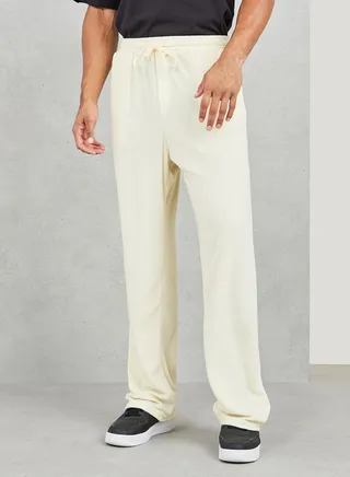 Towel Terry Relaxed Fit Open Hem Joggers