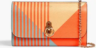 Amberley printed pebbled-leather shoulder bag