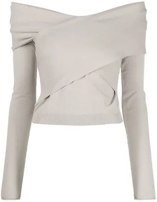 Off-Shoulder Long-Sleeve Top