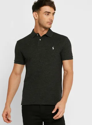 Embroidered Logo Slim Fit Polo