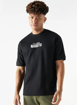Naruto Print Crew Neck T-Shirt