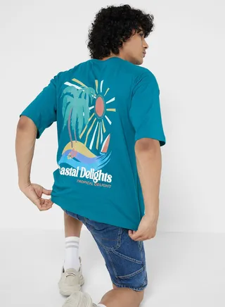 Beach Print T Shirt