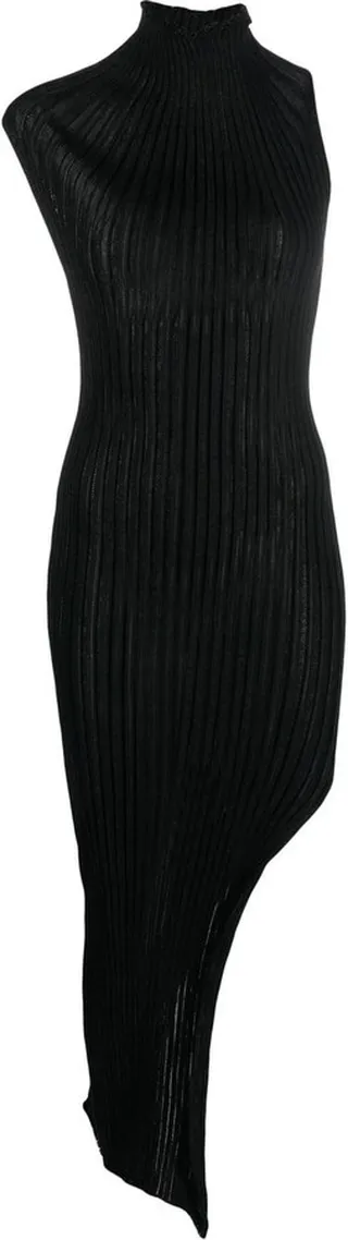 Ara ribbed-knit slit dress