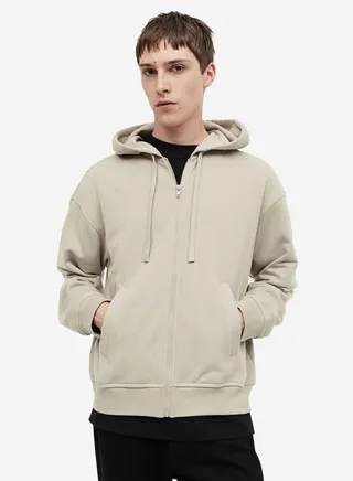 Zip Through Relaxed Fit Hoodie