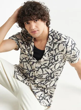 Chain Print Regular\n  Fit Shirts
