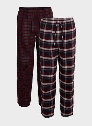 2 Pack Checked Pyjamas