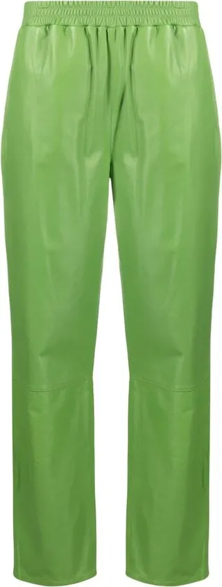 Straight-Leg Leather Trousers
