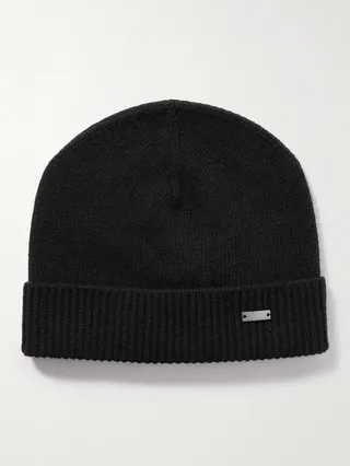 Logo-Appliquéd Wool Beanie