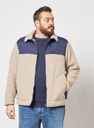 Plus Size Colourblock Jacket