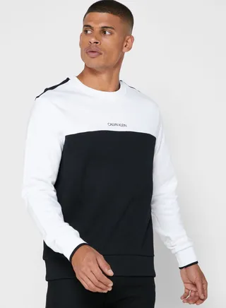 Logo Printed Colourblock Sweatshirt