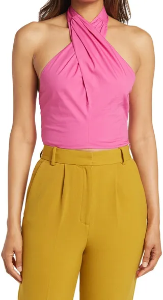 Kai Twist Crop Halter Top