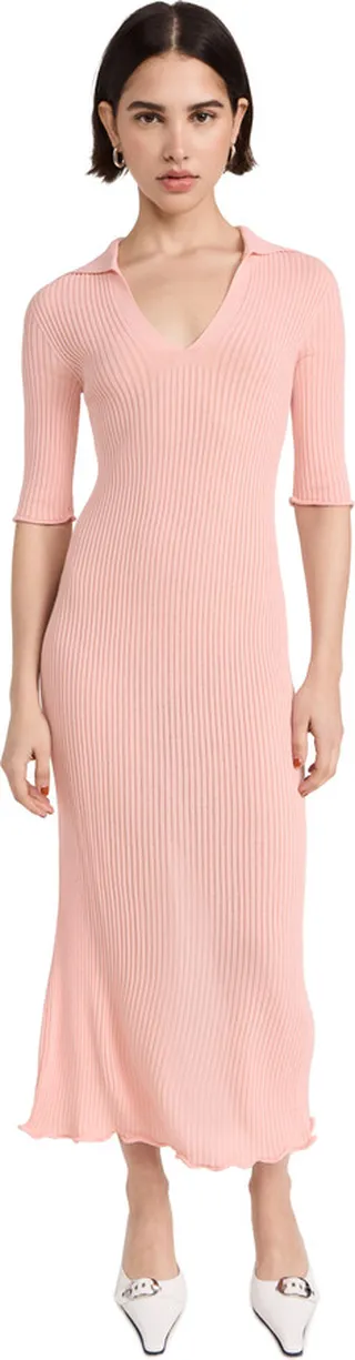 Rosetta Getty Ribbed Polo Dress