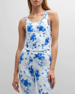 Strong Current Indigrina Peplum-Hem Tank Top