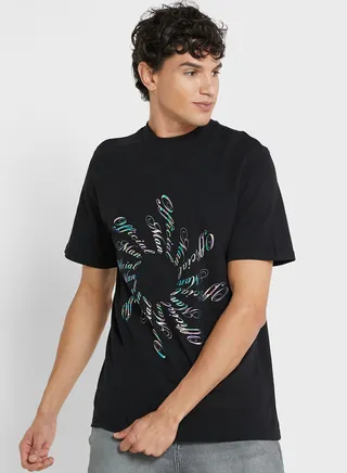 Slogan Crew Neck T-Shirt