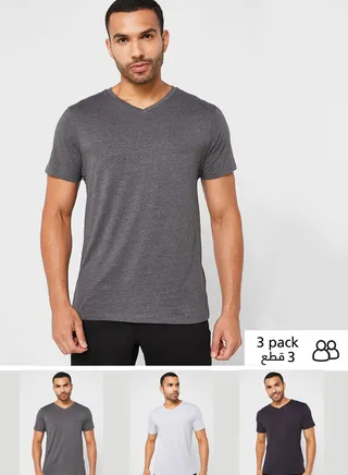 3 Pack Assorted Crew Neck T-Shirt