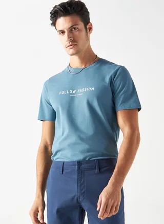 Slogan Crew Neck T-Shirt