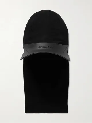 Logo-Embossed Wool-Blend Brimmed Balaclava