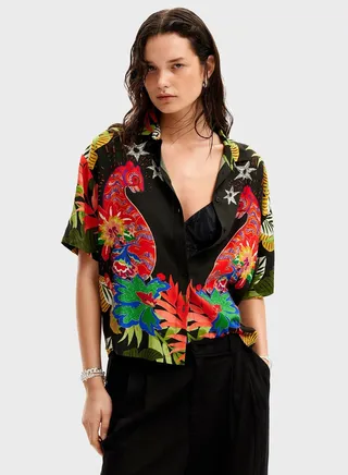 Printed Button Down Shirt