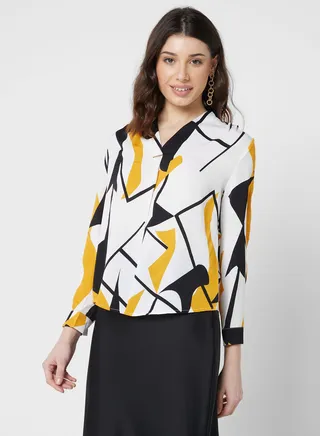 Printed Button Down Shirt