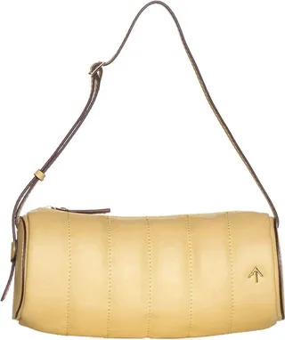 Manu Atelier Logo-Plaque Padded Shoulder Bag