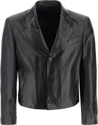 Ferragamo Cropped Leather Jacket
