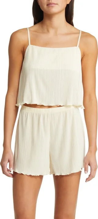 Plissé Camisole Short Pajamas