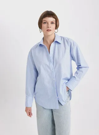 Woman Oversize Fit Long Sleeve Shirt