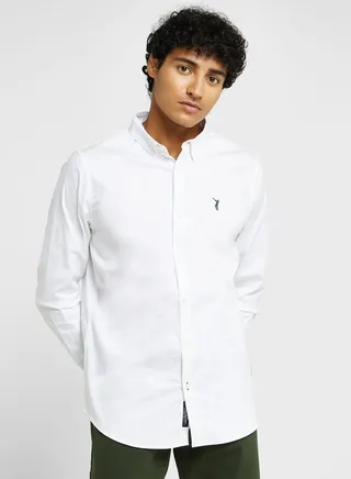 Thomas Scott Button Down Collar Slim Fit Cotton Casual Shirt